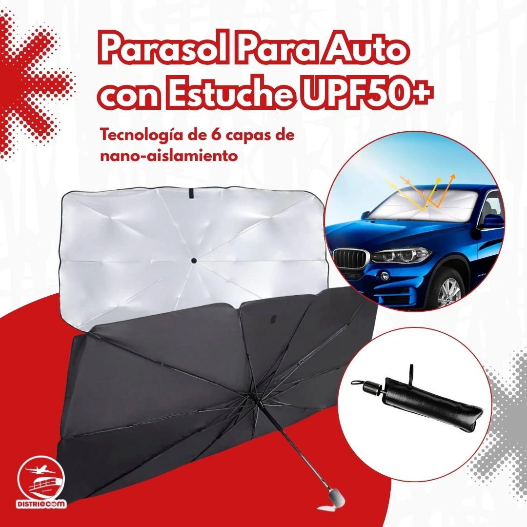 SOMBRILLA PARA AUTO CON ESTUCHE UPF50+